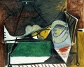 Femme couchee sous la lampe 1960 Cubism